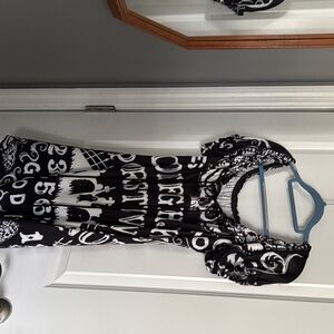 Black and White Graphic Dress